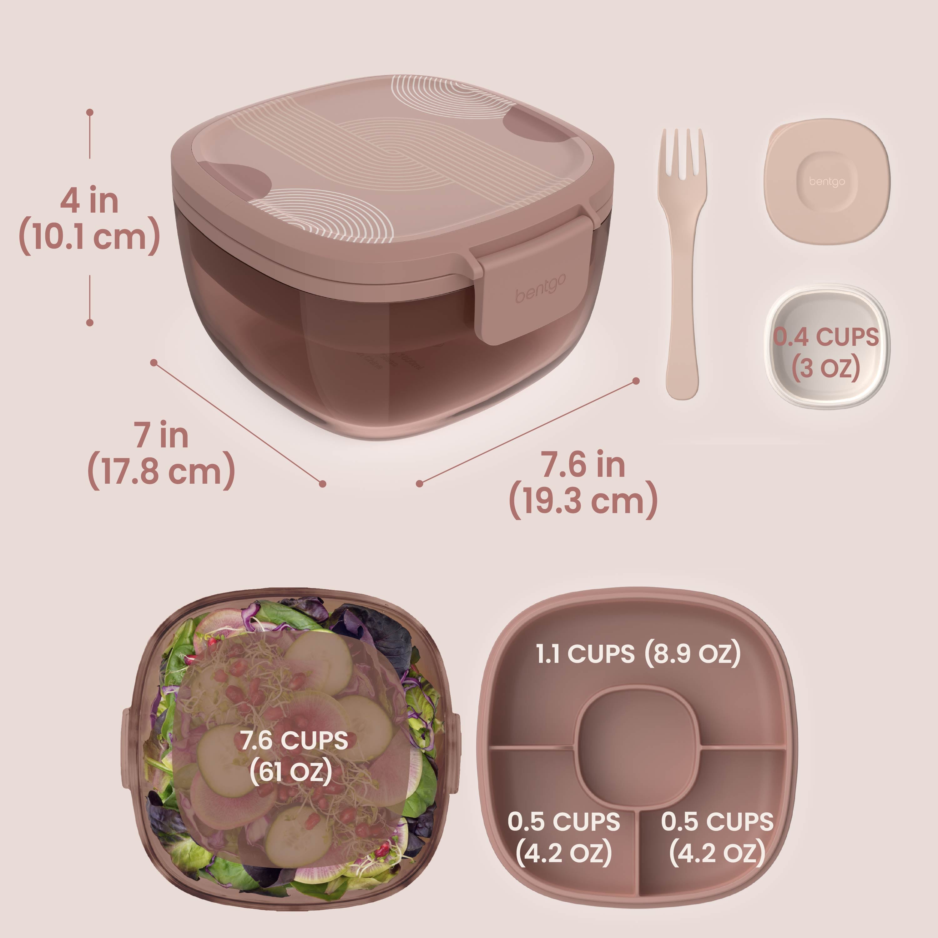 Glass Prints All-in-One Salad Container