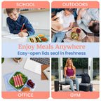 Easyboxes 3-Compartment Food Containers 8-Piece Set