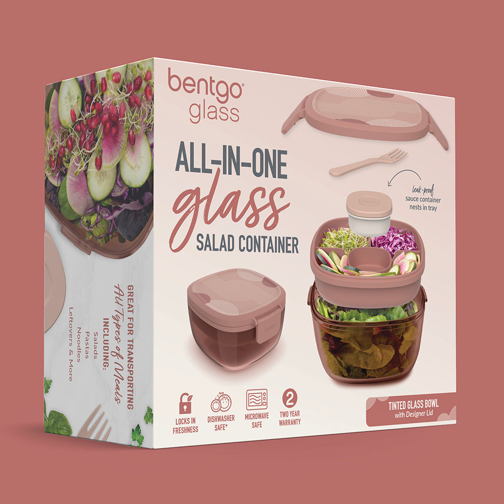 Glass Prints All-in-One Salad Container