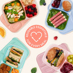 Easyboxes 3-Compartment Food Containers 8-Piece Set
